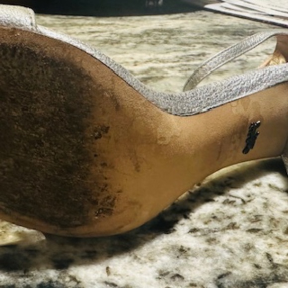 Coach Sparkly Silver Block Vero Guoio Sandals Size 8.5 - Picture 14 of 16